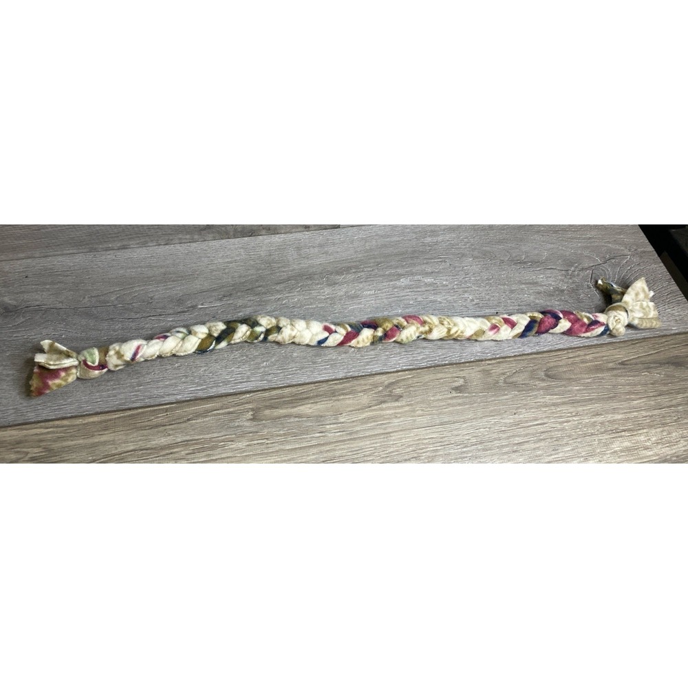 Handmade Fleece Dog Rope Chew Toy 25"  Braided Tug & Pull NEW
